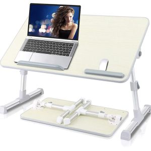 China Adjustable Height Mini Student Study Table White Manual Foldable Desk for Modern Homes on sale