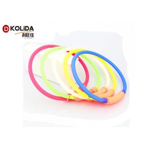 Cheap USB Rechargable Full Waterproof IP65 LED Dog Necklace With Silicon Tube Colorful Light for sale