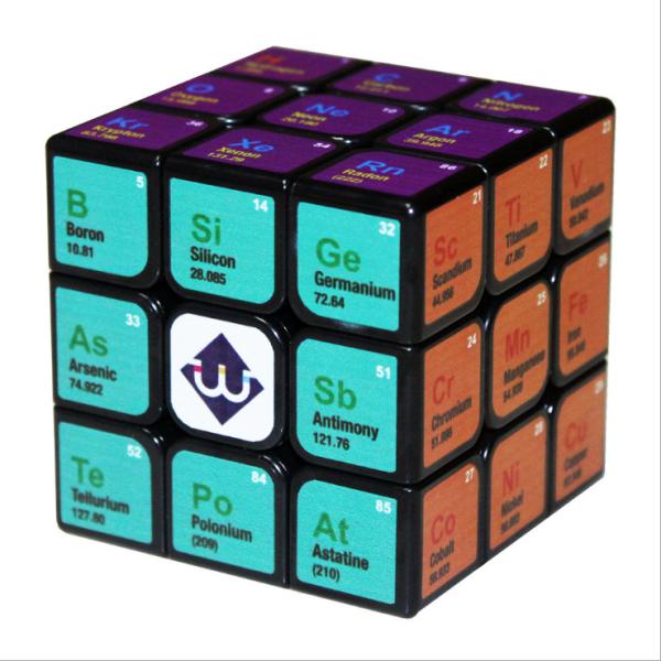 Quality UV Printing Chemistry Magic Cube Puzzle Educational IQ Test Brain Teaser Toys 85g wholesale