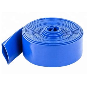 China 3 Inch PVC Blue Lay Flat Discharge Irrigation Hose For Agriculture Farming on sale