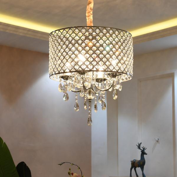 Modern Chandelier Ceiling Lighting with Crystal Lampshade Lighting Dining room