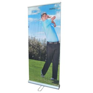 China Pull Up Vertical Retractable Banner , Double Sided Foldable Banner Stand on sale