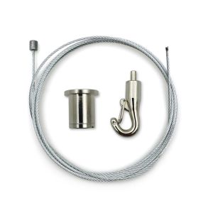 Suspension Kit With Ceiling Attachment With Adjustable Hook Gripper Wire Hanger