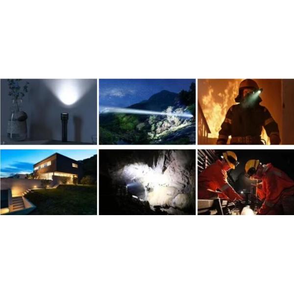 Industrial Safety 12000lux Explosion Proof Flashlight with Anti Slip Design and USB Charging