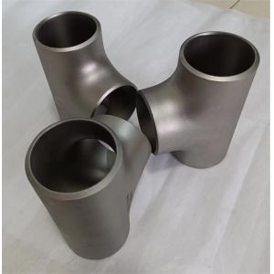 Butt Welded Titanium Gr2 Gr4 Gr5 Straight Tee With ASME B16.9 B36.19M