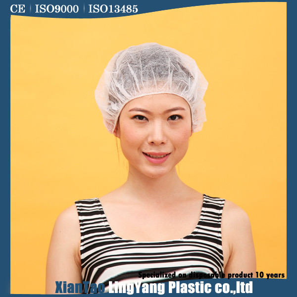 Disposable non-woven bouffant cap