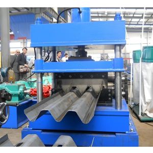 310mm 2 Waves Guardrail Roll Forming Machine Crash Barrier Hydraulic Punching