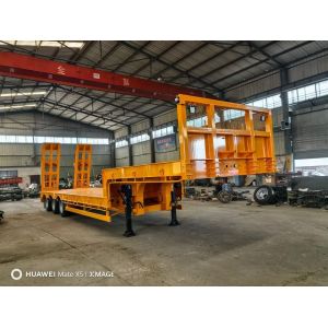 60ton Extendable Lowbed Trailer 3 /4/5 Axles Heavy Duty Hydraulic Lowboy Semi
