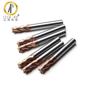 CNC TiAlSiN Coating Cemented Carbide 4 Flute Milling Cutter