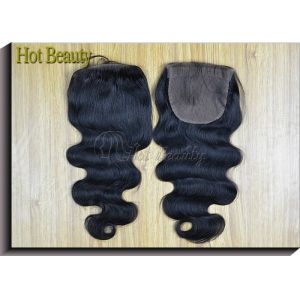 Silk Base 100% Virgin Lace Top Closure Body Wave Without Processing