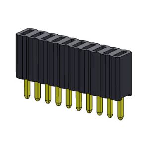 Female Header Connector 1.27mm Single Row Straight Type 1*2PIN To 1*50PIN H=4