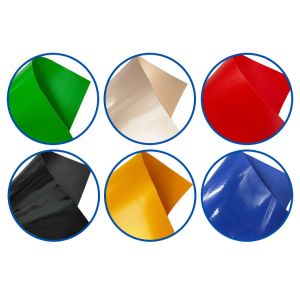 650 Gsm PVC Coated Fabric 0.4-1.0mm Tarpaulin Tarpoline Material Roll Per Meter