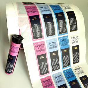 Preroll Logo Sticker Printing Waterproof Custom Packaging labels