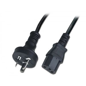 1.8m 2pin PVC Black American Plug Cable AC Power Extension Cord for Home