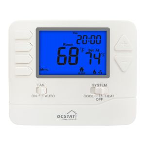 24V 1 Heat 1 Cool Programmable Air Conditioner Thermostat For HVAC System