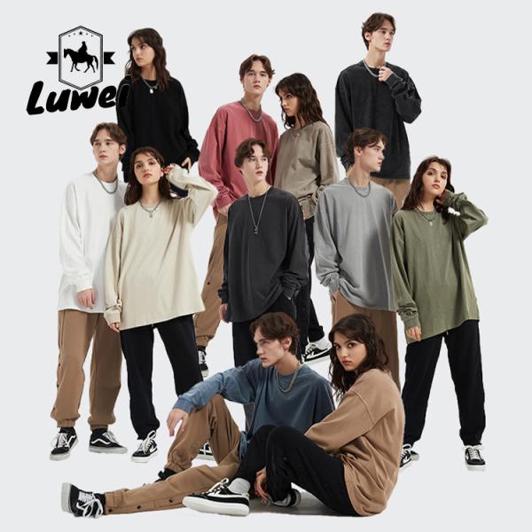 Over Size Unisex Multi Color Fitted Soft Plain Gym Heavy 310g Retro 100% Cotton