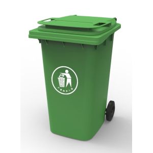 Outdoor plastic trash can usage 360 liter garbage bin in China dust bin with