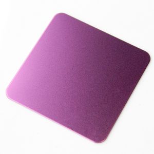 SS 304 316 Sandblasting Metal Sheet AFP Finish PVD Purple Bead Blasted stainless