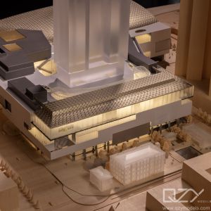 KPF 1:500 Guangzhou MixC Center Architectural Scale Model with Laser Cutting