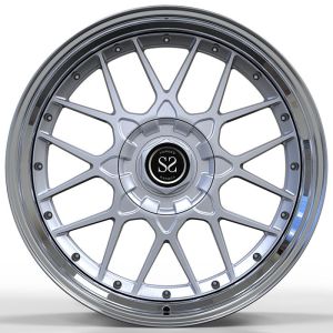 Oem Super Concave 2-Piece Forged Wheels Elegant Shiny Finish 5x114.3