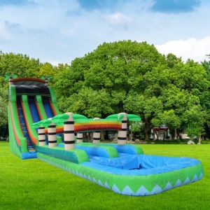 Green Large Inflatable Water Slide with Pool The Perfect Addition to Your