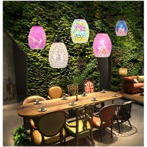 Turkish Style Retro Vintage Pendant Light island lamp single glass pendant