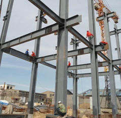 Clear Span Steel Pre Engineered Metal Building Column Framed Prefab Industry Prefab House