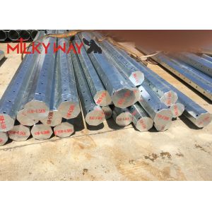 Cheap 138KV Galvanized Steel Pole with Q235B/A36 Material and 8 Grade Earthquake Resistance for Electricity Distribution for sale