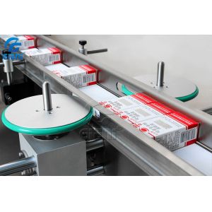Medicine Pill Carton Labeling Machine SS304 Rectangular Corner Labeling Machine