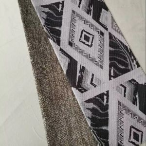 Floral Print Luxury Sofa Fabric Breathable With Stripe Style