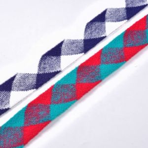 20KJ63 Black Plaid Polyester Decorative Ribbon Trim 40mm