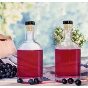 Beverage Glass Bottle for Custom Design Clear Bordeaux Wine Bottle Vodka Glass