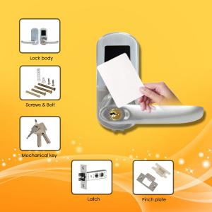 Cheap Easy Operated RFID Card Door Lock With Mechanical Key Code / Auto  Locking Mode for sale