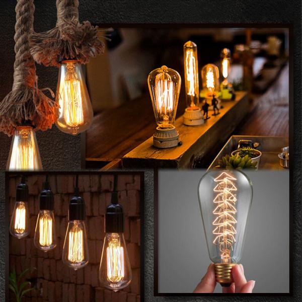 Fancy 40 Watt E27 Led Filament Bulb Dimmable St64 Squirrel Globe Filament Light