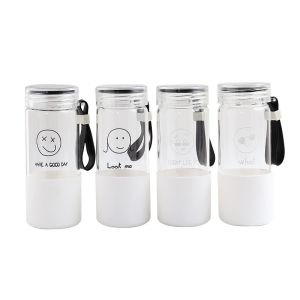 Cadmium Free 600ml Glass Water Drinking Bottles