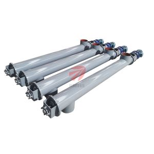 Adjustable Speed Pipe Screw Conveyor , Vertical Auger Conveyor 90 Degree