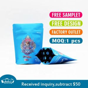 Stand Up Soft Touch Mylar Bag Moisture Proof ziplockk Aluminum Foil Bag