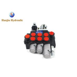 Monoblock Directional Control Valve 40 L/Min 11GPM 3 Spool 4 Positions Double Actiong + Joystick