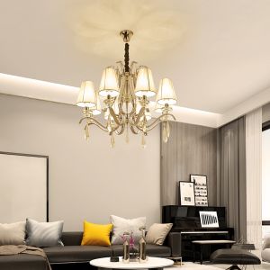 Modern Kichler chandelier with Black White Lampshade (WH-Mi-52)