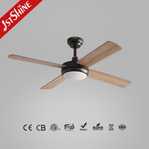 48 Inch Classic AC Motor Ceiling Fan with Light 4 MDF Wood-Look Blades