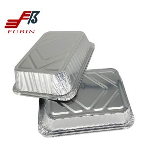 Roasting 1000ml Rectangular Foil Trays Disposable Food Packing Box