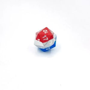 Smooth Light Bule Metal Dice Colorful Polyhedral DND Gaming Dice Set