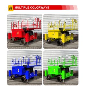 Construction Lifter Portable Scissor Lift Elevator Movable Hydraulic Aerial