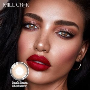 Non Prescription Honey Brown Colored Contacts Without Power 8.5mm