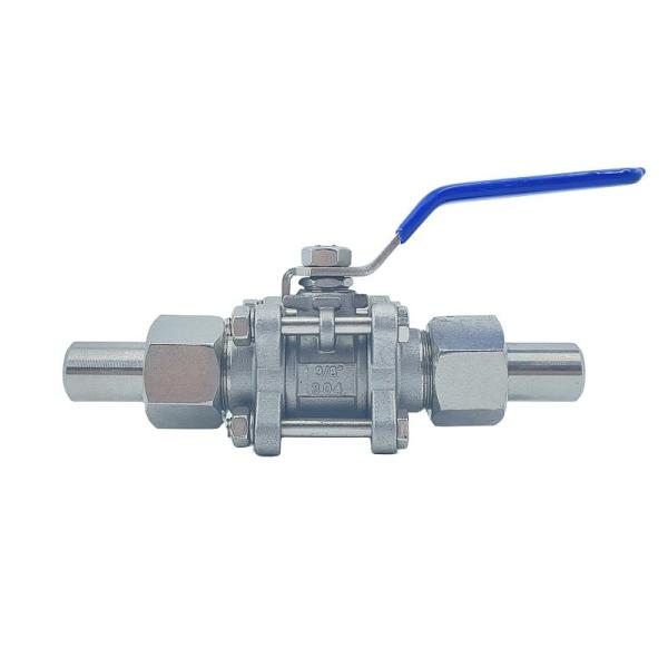 Quality Q21F Stainless Steel 304 316 Three-Piece Ball Valve with Manual Driving Mode and Handle wholesale