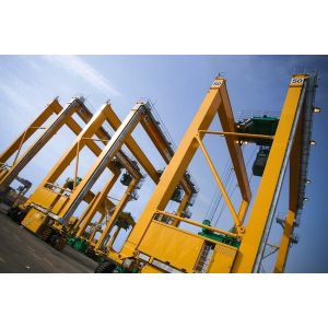 Container Gantry Crane Straddle Carrier RTG Tyre / Rubber Tyre 32m