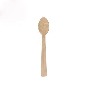 140 Mm Size Envirommentally Bamboo Spoon Natural Color For Restaurants Home And