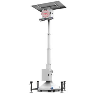 Portable Solar Light Tower For Construction Site With 420W Panel 35H Runtime