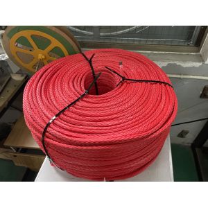 56mmx220m UHMWPE Braided Rope 12 Strand With Yellow Color ABS Approved