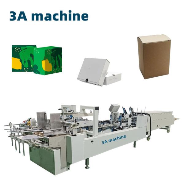 Compact 3.5M*1.1M*1.4M CQT 800 Folder Gluing Machine for Cardboard Folding and